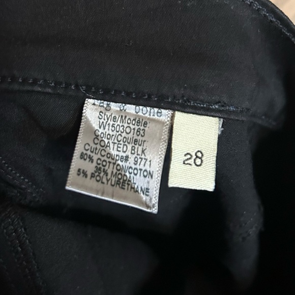 Rag & Bone The Legging Coated Black Jeans Style W15030163 Womens Size 28 NWT - Picture 5 of 7